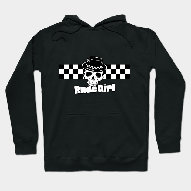 Rude Girl Skull Hoodie by JustSka